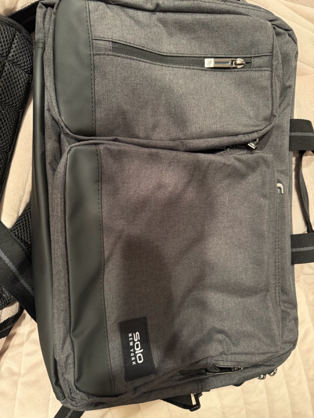 Unisex Grey/Black Laptop Bag